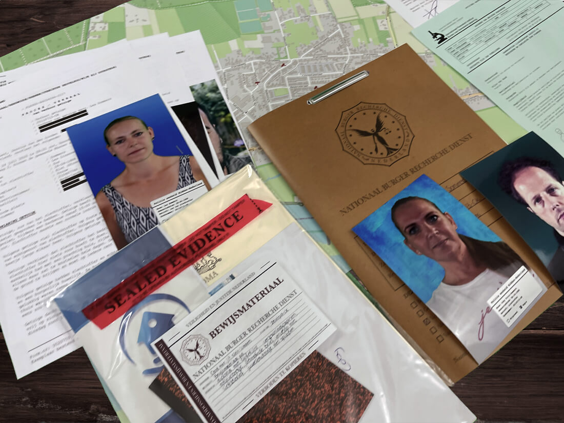 Foto van het true crime game